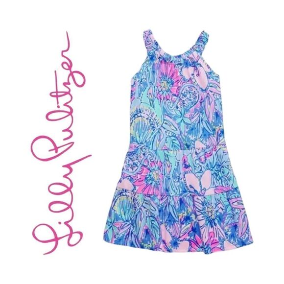 Lilly Pulitzer Girls “Got Your Back”Mini Loro Dress Size M 6/7 - Picture 7 of 7